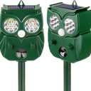 2 Pack Ultrasonic Animal Repellent Outdoor Deer Repellent Outdoor Solar Deer Repllent Devices Animal Deterrent Scare Raccoon, Cat, Rabbit, Dog