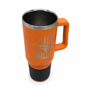 Beavers Tumbler with Handle -Stainless Steel Insulated Travel Tumbler with Straw Lid – Powder Coated, Leak-Resistant, Keeps Drinks Hot/Cold – Great for Tailgating, or Everyday Use