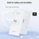 [UL Listed] Cable Matters 10-Pack Low Profile 1-Port Keystone Jack Wall Plate, RJ45 Wall Plate for Keystone Jacks in White