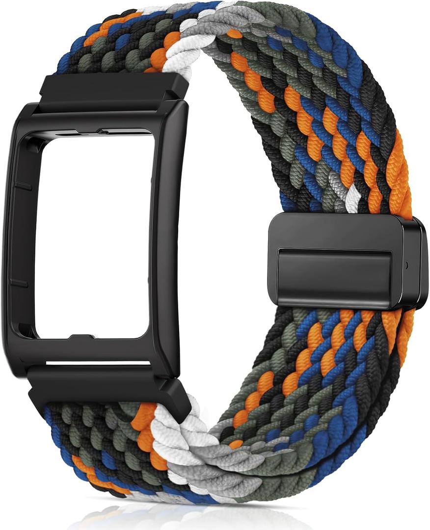 Band Compatible with Amazfit Helio Strap, 22mm Nylon Braided Wristbands with Case for Amazfit Helio Accessories Replacement Bands for Men Women