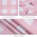 Kesfey 3 Packs Pink Gingham Tablecloth Pink and White Checkered Tablecloths 54 x 108 Inches Disposable Plastic Gingham Tablecovers Waterproof Rectangle Picnic Table Covers for Birthday Party Supplies