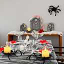 3 Pcs Extra Large Halloween Spider Candle Holders Spooky Table Centerpiece 9.5 Inch Vintage Black Spider Dish Tea Light Candle Holders Candy Bowl for Halloween Party Home Decor