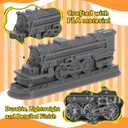 2 x BreezeHug 10 Pcs Mini Train Christmas Stocking Stuffers 3D Printed Train Models Retro Steam Locomotive Figurines for Birthday Party Favor Decor