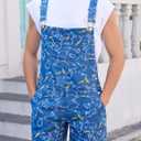 Bib Overalls for Men Shorts Romper Festival Jumpsuits Fashion Coveralls (Small, Blue-3)