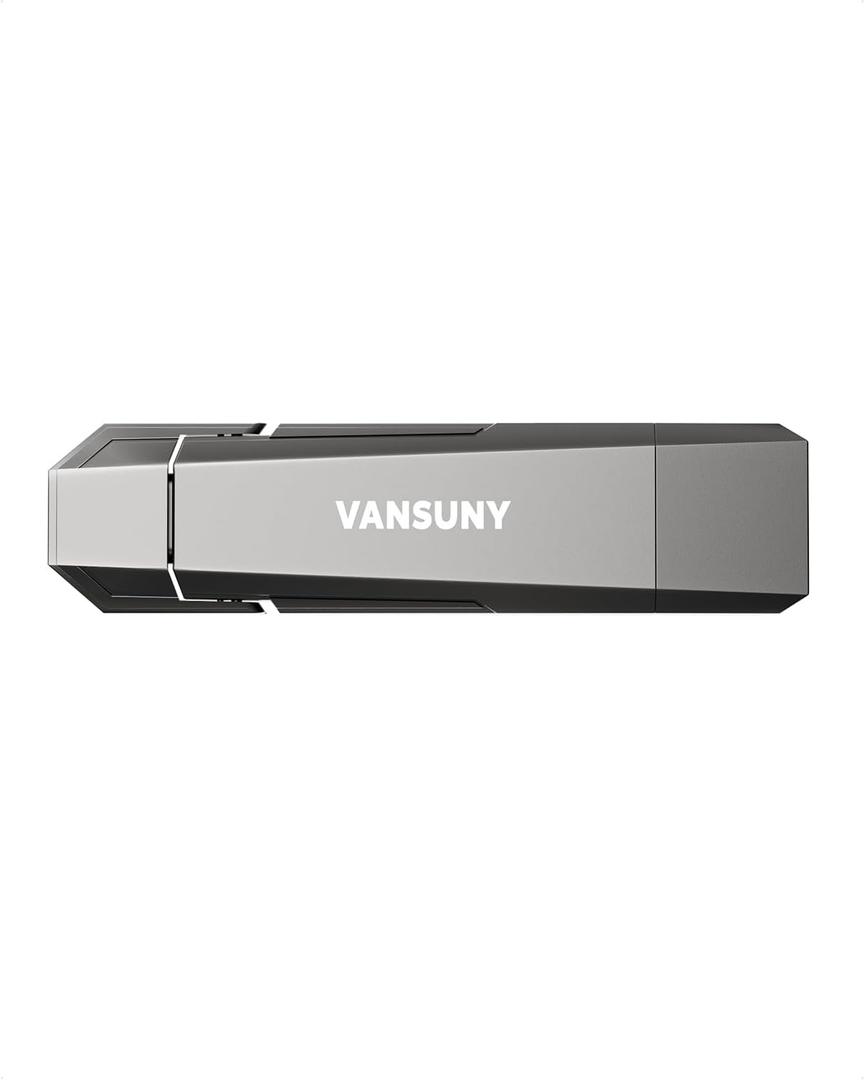 Vansuny 256GB USB Solid State Drive Up to 1000MB/s USB 3.2 Gen 2 Dual SSD USB A + Type C Portable External SSD for Android Phone Tablet Laptop MacBook PC