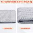 Homaxy 100% Cotton Waffle Weave Kitchen Dish Towels, Ultra Soft Absorbent Quick Drying Cleaning Towel, 13 x 28 Inches, 8-Pack, Light Gray