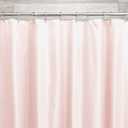 iDesign Anzu Fabric Shower Curtain Water-Repellent and Mold- and Mildew-Resistant for Master, Guest, Kids', College Dorm Bathroom, 72" x 72", Pink