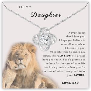 SmileBelle Daughter Gifts from Mom, to My Daughter Necklace from Dad as Mothers Day Gifts, Crown Necklace to Me from Mom for Graduation, Queen Jewelry from Father to Me as Birthday Jewelry