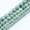 Burmese Jade Beads 10mm 35 Pcs Stone Beads for Jewelry Making Large Beads Bracelet Keychain Loose Round Smooth Gemstone Beads Necklace Earrings DIY Arts and Crafts Natural Stone Beads