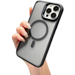 LEEYHHAI Compatible with iPhone 16 Case, Anti-Slip Frosted Soft Touch Magnetic Compatible with MagSafe Wireless Charging（Black）