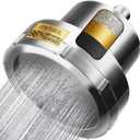 MyHalos Filtered Shower Head for Hard Water Filter - High Pressure, Removes Chlorine - Shower Head Filter for Hard Water Softener Showerhead, Easy Install, For Hair & Skin, Filtering (Chrome)