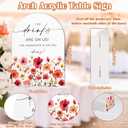 2 x Acrylic Wedding Signs The Drinks Are On Us Bar Sign for Reception, 6x8" Arch Acrylic Table Decor, Love Is In Bloom & Baby In Bloom Decorations for Baby Shower Bridal Shower Engagement Party