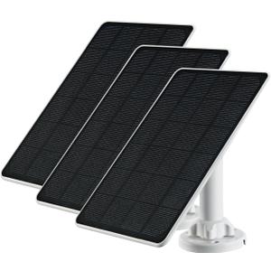 3pc Arlo Solar Panel Charger Compatible with Arlo Essential Spotlight/XL Spotlight Camera, 9.4ft Waterproof Charging Cable, 360Adjustable Mount with Mico USB Cable, 7.5 * 6.4", 5W 5V