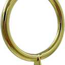 28Pcs Metal Flat Curtain Ring with Eyelet 1.5" Inner Diameter, Fits Up to 1 1/4-Inch Rod-Gold