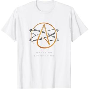 Atheist Logo Science Atom Symbol Question Everything T-Shirt T-Shirt, Size M