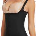 GYDEK Waist Trainer Corset for Women Tummy Control Sport Workout Waist Cincher Zipper Body Shaper Vest with Adjustable Straps XL