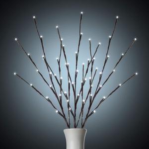 3 Pack Lighted Branches for Vases Plug in - 24Inch 60 LED Christmas DIY Twig Pathway Lights, Artificial Tree Bendable Xmas Fairy Lights with Stakes for Outdoor Indoor Party Decoration, Pure White