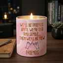 Best Friend Birthday Gifts for Women - Vanilla Lavender Pink Candles 10 oz - Best Gifts for Friends Women Friendship Female Her, Long Distance Gift for Woman BFF Bestie, Pink