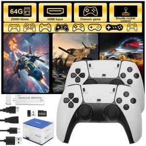 M15 Handheld Game Console,4K HDMI Retro Gaming Console with 40,000+ Games & 23 Emulators and Dual 2.4G Wireless Controllers,Plug and Play Video Gaming Stick,Compatible with TV, PC, Projector (64G)