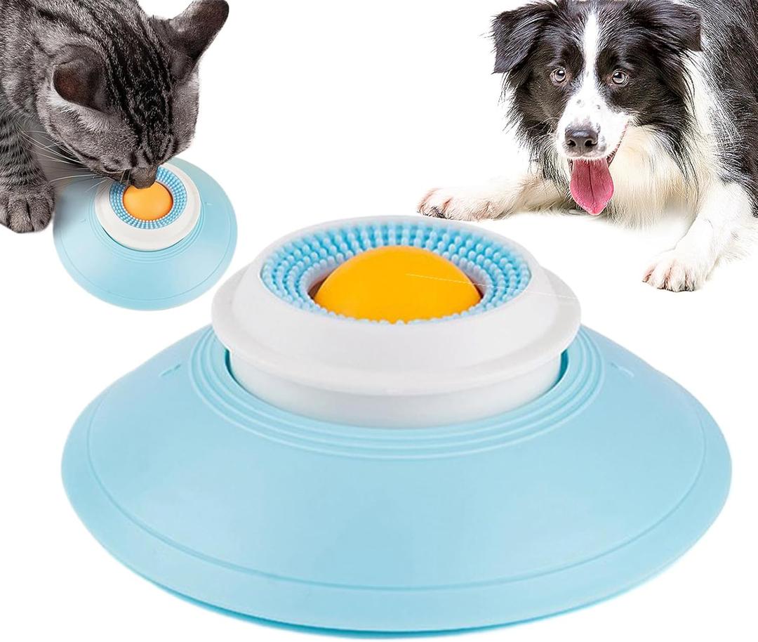 Pet Lick Bowl for Dogs Cats, Liquid Food Slow Feeder Lick Mats, Dog Licks Roll Ball, Non-Slip Licking Bowl Enrichment Toys for Dog Calming & Anxieties Relief