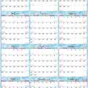 2026 Yearly Wall Calendar - 2026 Calendar (Jan 2026 - Dec 2026), 34.7" x 22.9" Open Size, 2026 Wall Calendar Thick & Writable Paper, Vertical Layout with Highlighted Holidays Design, Includes Julian Dates for Organizing Life & Work - Gradient Blue