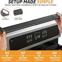 AWOKE Magnetic Over the Stove Shelf, 16" to 30" Extendable Steel Spice Rack for Back of Stove, Above Oven Storage Organizer, Stove Top Shelf for Kitchen Range, Heat Resistant Ledge for Spices & Oils