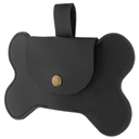 Dog Poop Bag Holder Dispenser Reusable Leash Attachment for Convenient Waste Collection for Walking Outdoor Pet Accessory Black, 2 Pack