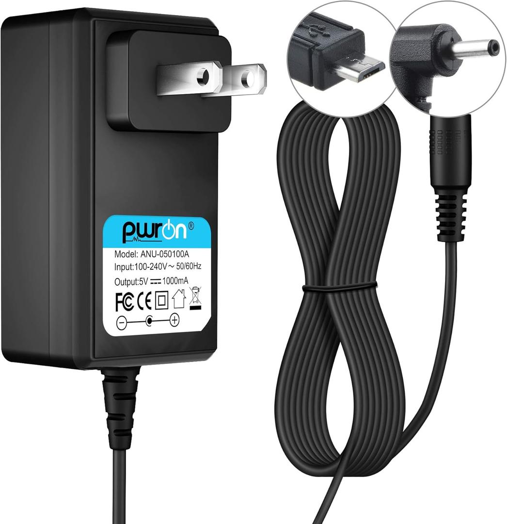 PwrON DC 5V Adapter Fits for Motorola MBP33S MBP36S MBP36XL MBP38S MBP41S MBP43S MBP843 MBP853 MBP854 MBP855 MBP-33SPU MBP33SBU MBP36SBU MBP36S-PU Video Baby Monitor Power Supply Cord