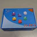 LANKER 24 Pack Flameless Led Tea Lights Candles, Flickering Red Battery Operated Electronic Fake Candles, Decorations for Wedding, Party, Christmas, Halloween (Red)