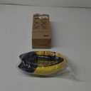 Binsheo Leather Steering Wheel Cover, Breathable, Anti Slip & Odor Free, Black and Yellow