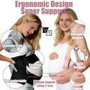 Upgraded Pregnancy Belly Band, Ultra-soft & Cozy Maternity Belly Bands for Pregnant Women, Adjustable Pregnancy Belt with Back Brace Straps for Abdomen, Back & Waist (M)