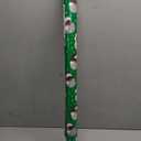 American Greetings Reversible African American Santa Christmas Wrapping Paper Roll, Red, White and Green Holiday Gift Wrap (60 sq. ft., 1 Standard Roll Wrap-30 in. x 24 ft.) Stripes and Solid Green