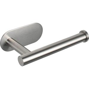 NearMoon Toilet Paper Holder Self Adhesive, Premium Thicken SUS304 Stainless Steel Rustproof Adhesive Toilet Roll Holder no Drilling for Bathroom, Kitchen, Washroom (1 Pack, Brushed Nickel)