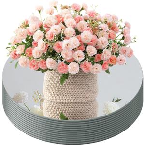 12" Round Mirror Centerpieces for Table, 12Pcs Glass Mirror Table CenterpiecesGlass Mirrors Centerpiece for Wedding Decorations,Parties,Baby Shower, 2mm Thick