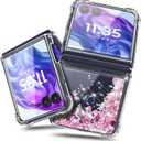 NZND Designed for Motorola Razr-2023 Case, Rose Gold | Not Fit Razr+ Plus 2023 | Glitter Bling Sparkly Floating Liquid Women Girls Cute Phone Cover
