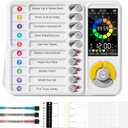 3-in-1 Visual Timer & ADHD Tool for Kids and Adults, 12/24H Silent Task Timer with Chore Chart, Visual Schedule for Children with Autism, Daily Checklist with Pomodoro Timer, Alarm Clock - White