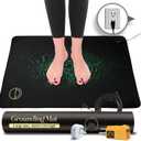 Earth and Moon Grounding Mat for Bed 24x35in - Full Body Grounding Pad and Mattress Cover for Pain, Inflammation and Restful Sleep, Includes 15 Feet Cord and Outlet Tester for Safe Use