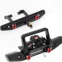 GLOBACT Metal Bumper Set with Winch for TRX4M Defender 1/18 RC Crawler Upgrade Parts