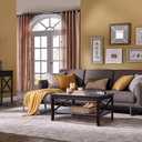 ChooChoo Oxford Coffee Table with Thicker Legs, Espresso Wood Coffee Table with Storage for Living Room 40 inches, 21.6"D x 39.3"W x 17.7"H