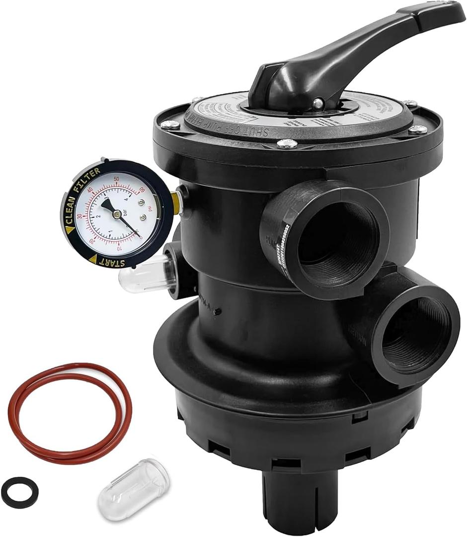 SP0714T Top-Mount Multiport Valve, Compatible with Hayward VariFlo Multiport Valve, for Hayward Sand Filter Above-Ground Pro- or Vl Series