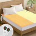 Homemate King Size Heated Mattress Pad, Coral Fleece, 5 Heated Settings, Dual Controller, 10 Hours Auto Off, 21 Inches Maximum Length, 80"x78", White