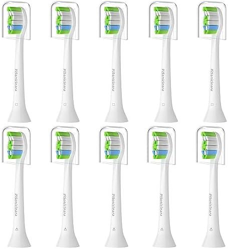 Pisonicleara Replacement Toothbrush Heads - Compatible with Philips Sonicare Electric Toothbrush (10 Pack), Refill.