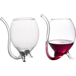 Vampire Shape Wine Glasses 10oz Straw Red Wine Glass 300ml