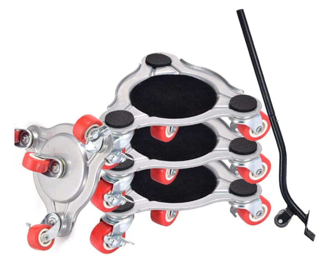 Moving Roller Dolly 4pcs Metal Furniture Mover Swivel Wheels for Heavy Items Suitable for All Settings