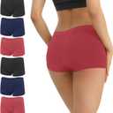 Womens Cotton Underwear Boy Shorts for Women Stretch Comfort Boxer Briefs Ladies Knot Panties 3/6 3901 (Medium)