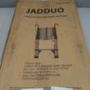JADDUO 12.5 FT Telescopic Ladder, Aluminium Silver Telescoping Ladder with Non-Slip Feet and Stable Hook, Portable Extension Ladder for Household and Outdoor Working, Heavy Duty 330 lbs Max Capacity