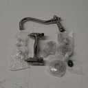 Kingston Brass KS3226PX Vintage 6" Adjustable Center Wall Mount Kitchen Faucet, Polished Nickel