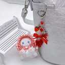 3 x 2Pcs Cute Purse Charms Purse Extender Chain,Y2K Strawberry Keychain Bow Keychain,Kawaii Heart Star Bag Charm