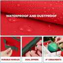 Christmas Ornament Storage Container with Dividers - Box Stores Up to 54 Ornaments, Zippered, Convenient, Adjustable, Large Organizer Bin to Protect Holiday Dcor, Fits Most Standard Size, Red