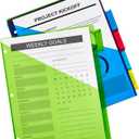 Avery Dividers for 3 Ring Binders, 5-Tab Two-Pocket Plastic Binder Dividers, Multicolor (24 Sets of 11906)